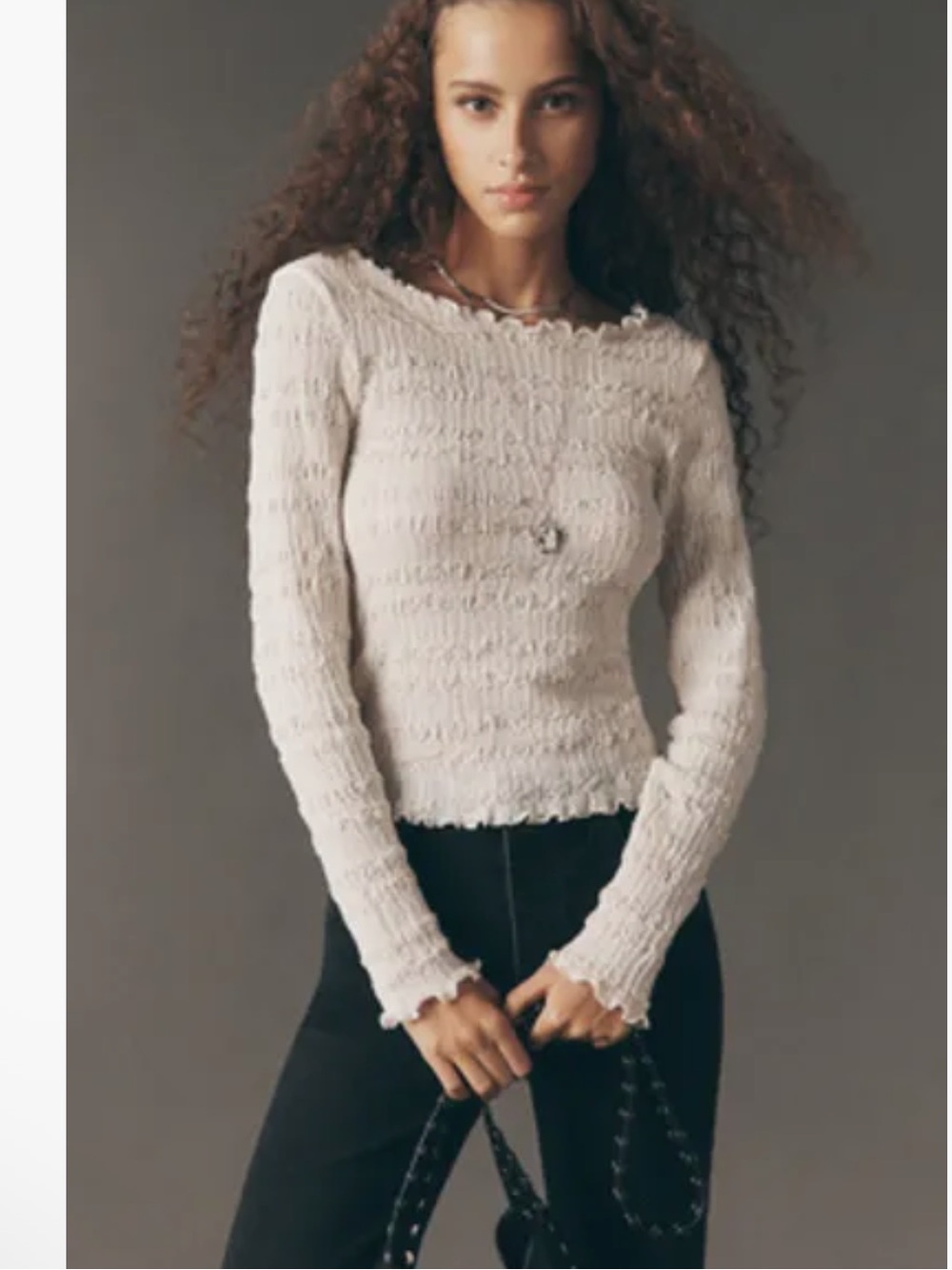 Nwt Maeve textured long sleeve top